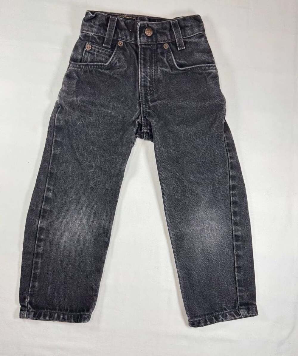 Levi's 550 Relaxed Fit Slim Size 4 Black Denim Jeans